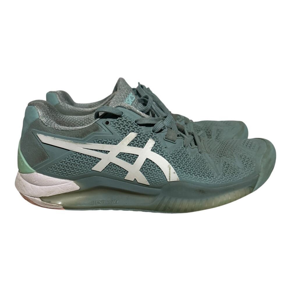 Asics Solution Speed FF 2 Women's 7.5 Teal White Tennis Court Shoes Gel Soles